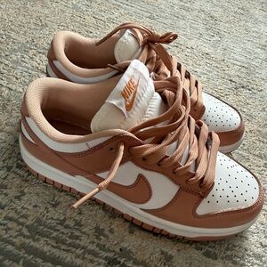 Nike Women’s Low-Top Sneakers in White and Dusty Rose